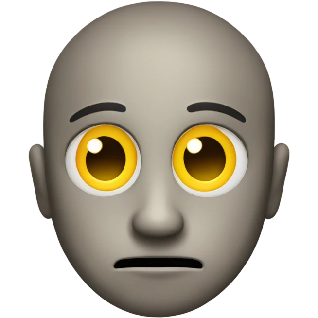Normal yellow face emoji with a side eye emoji