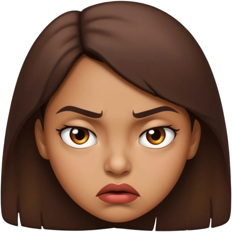 Brown girl pissed off  emoji