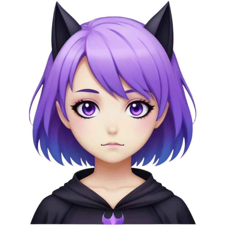 Gorgeous Cute Gothic Edgy Nebula Gradient Beautiful Anime Emo BatLady emoji