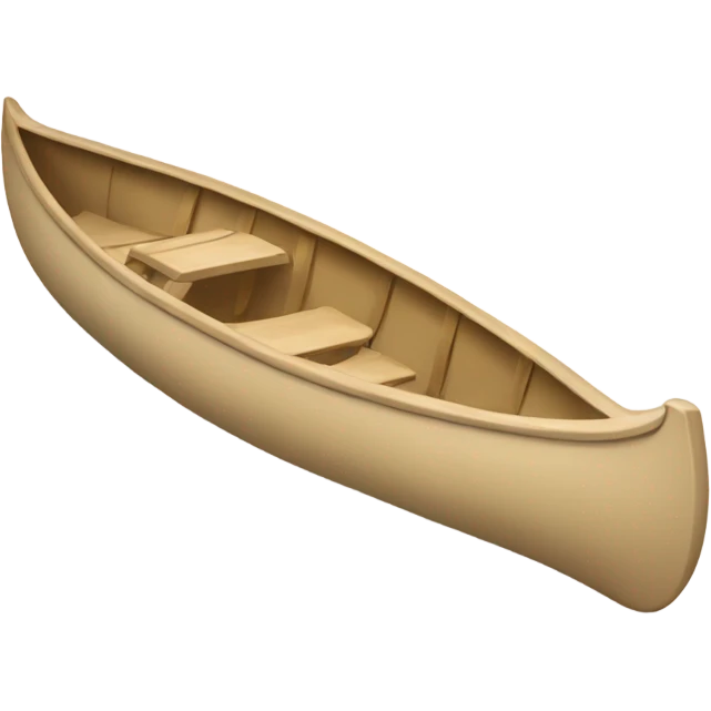 Beige canoe emoji