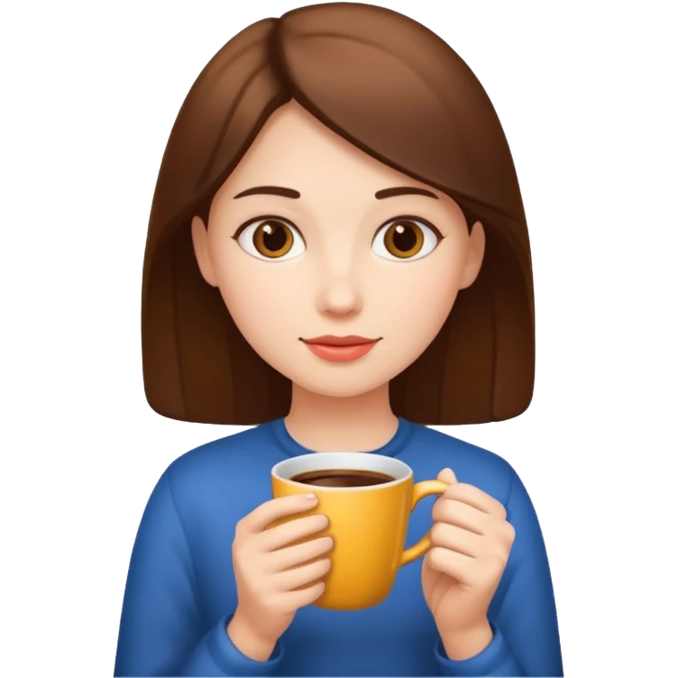 Girl with coffe emoji