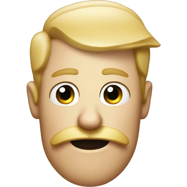 A smelly white ginger man with a moustache emoji