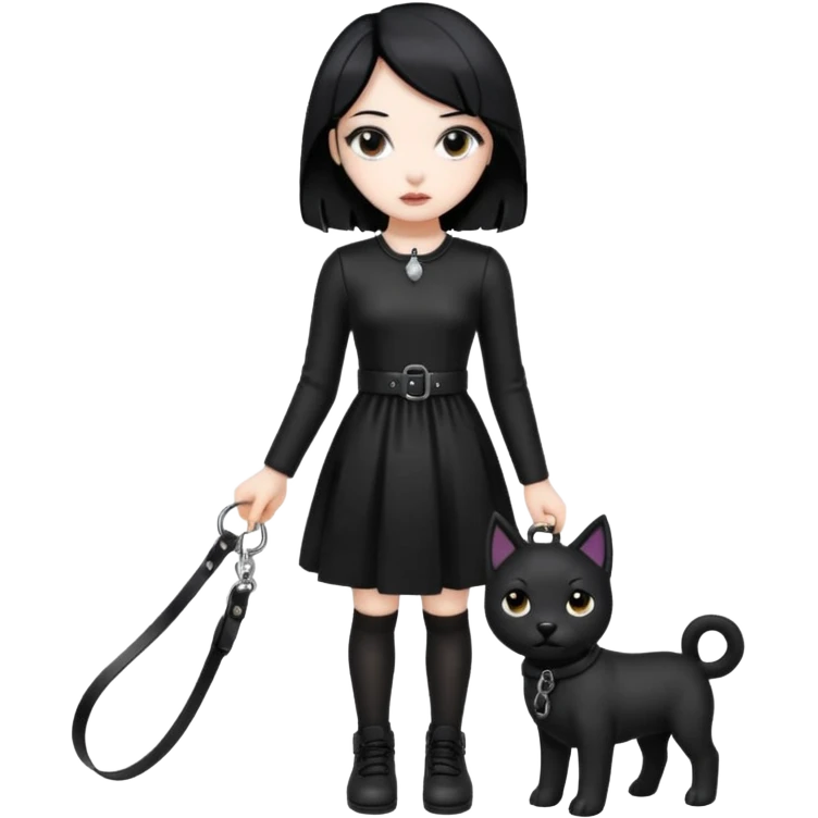 Homme 4 pattes fille Gothique derrière qui le tien en laisse  emoji