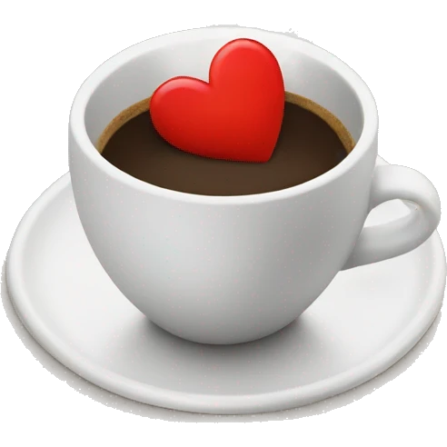 Make a coffe with a heart in it emoji