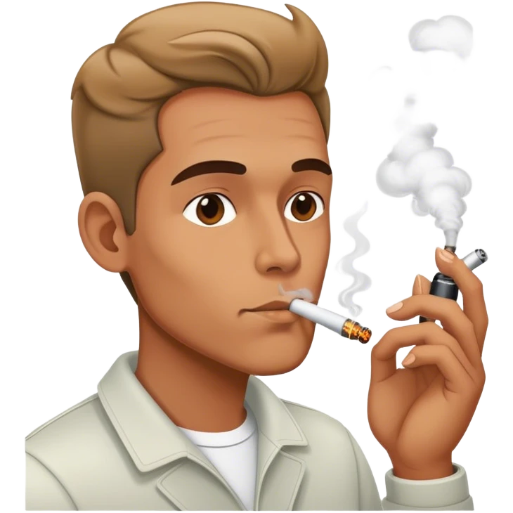 guy smoking vape emoji