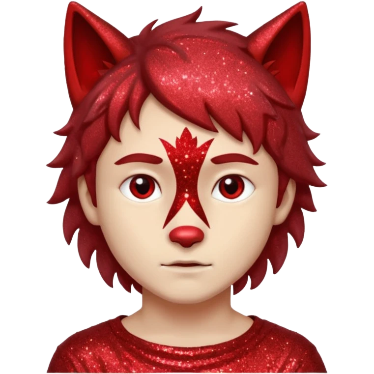 glitter red wolf boy apex predator emoji