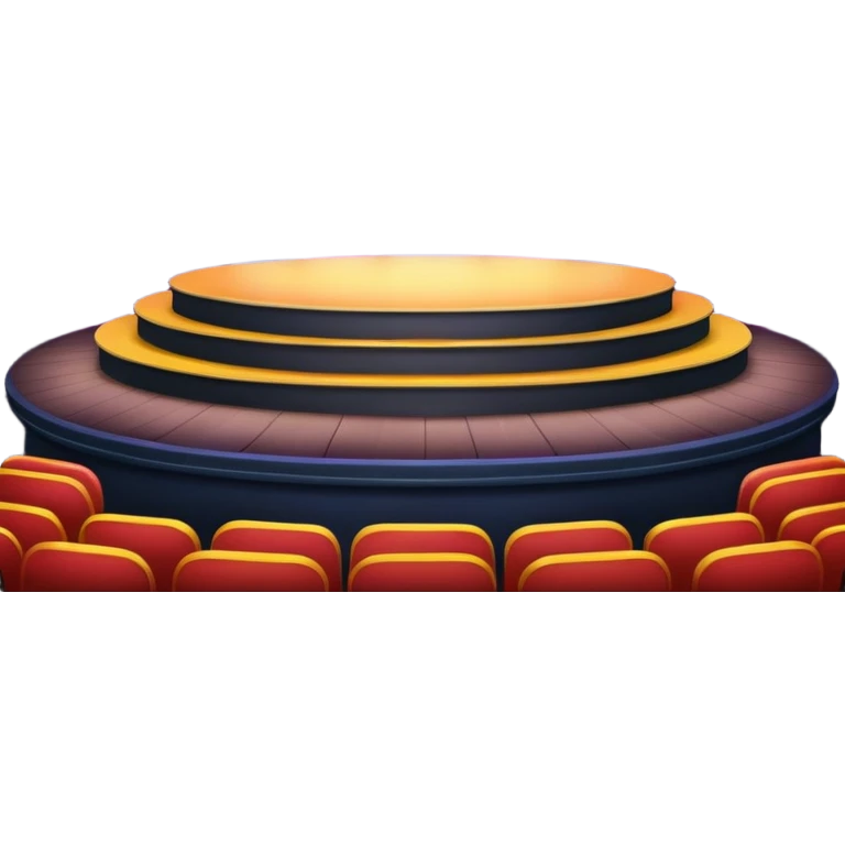 stage for concert with colorful light emoji