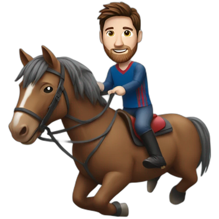 messi riding a horse emoji