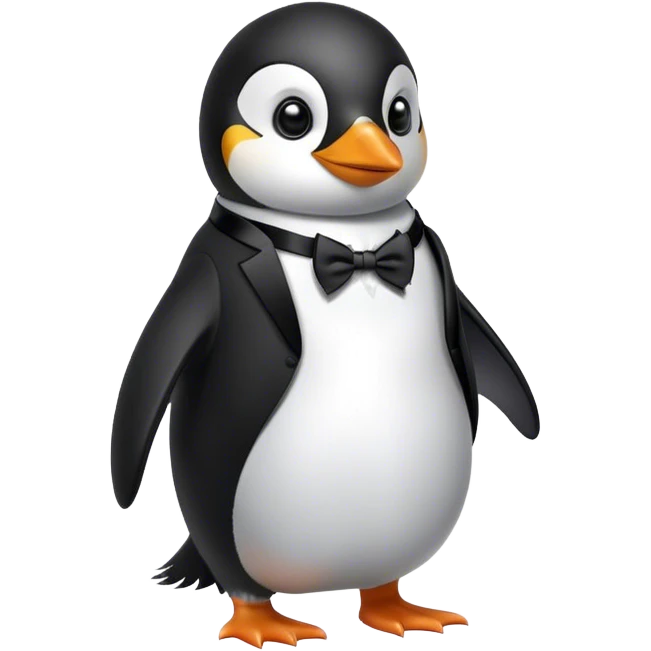 Penguin with tuxedo emoji