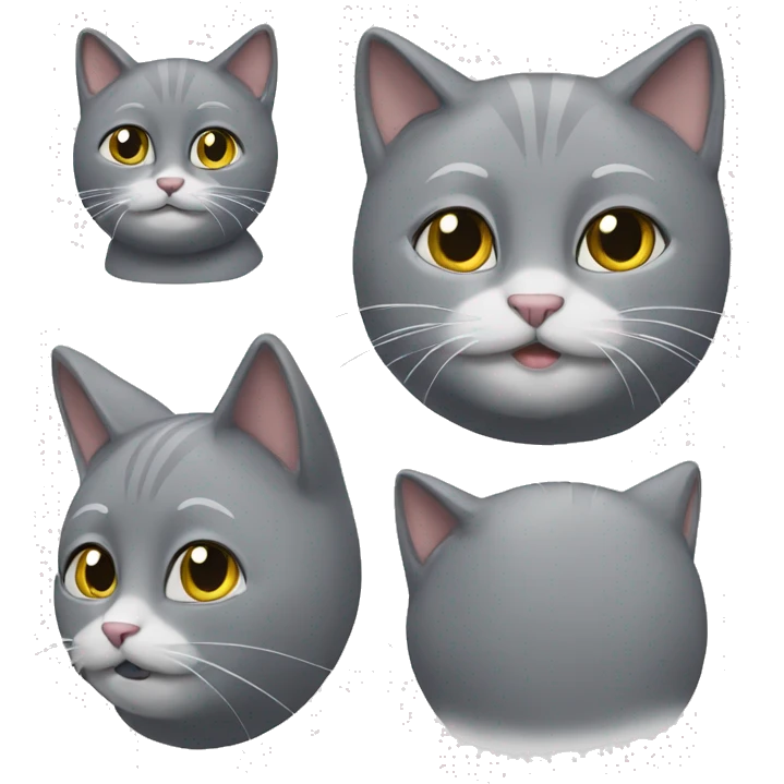 The cat is grey emoji