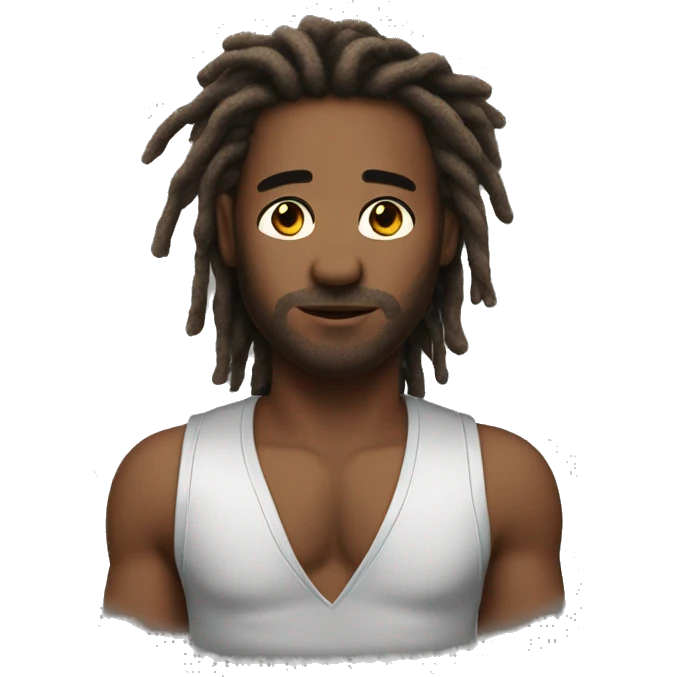 Chest Hair guy with dreads  emoji