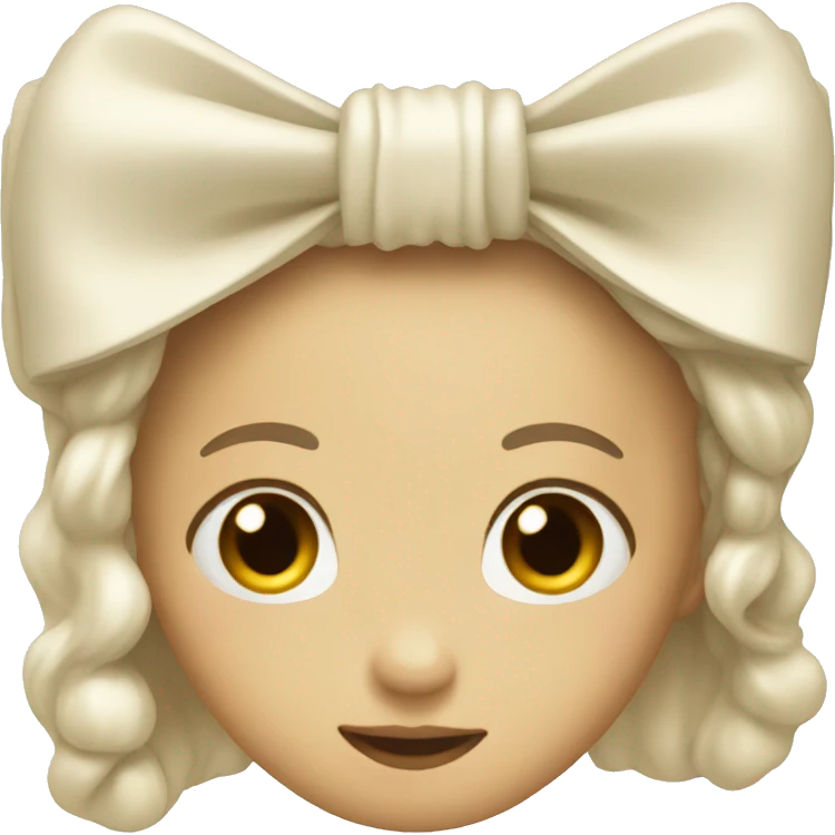Cream bow emoji