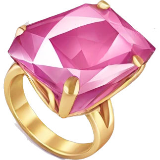 Pink diamond ring emoji