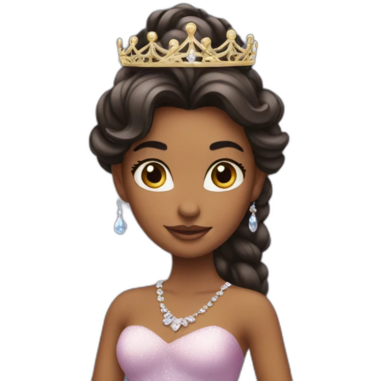 princess with a tiara, american shot emoji