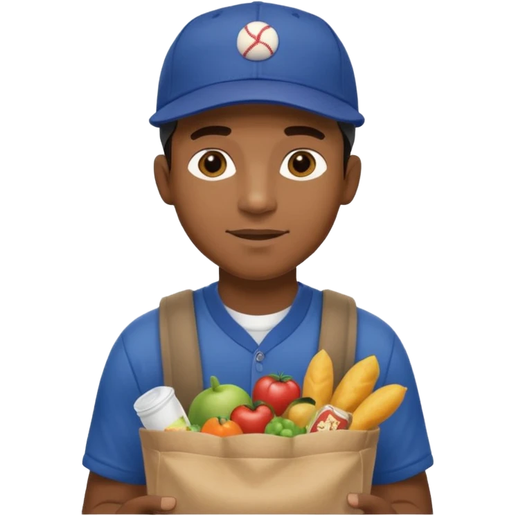 Street Food Shopper black man  emoji