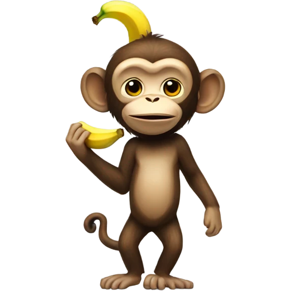 Monkey with a banana  emoji