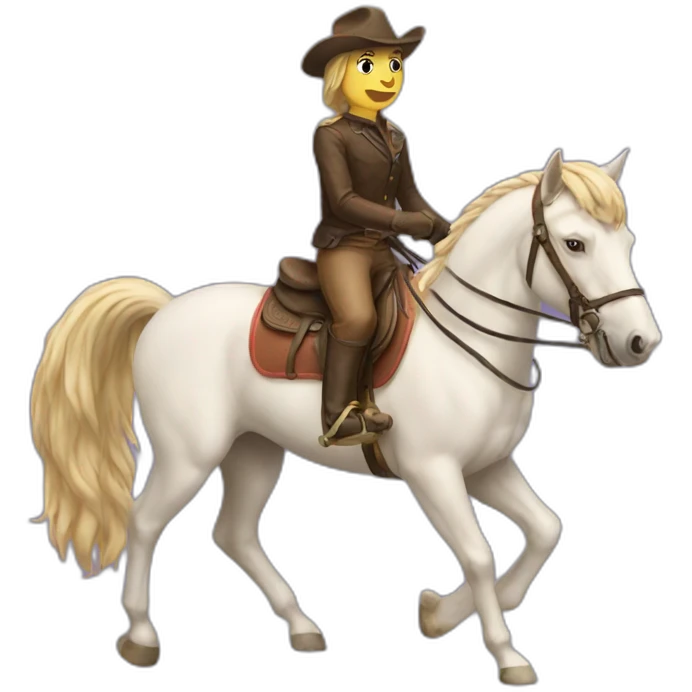 a cat riding a horse emoji