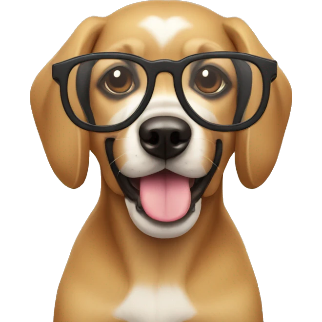 Perro con gafas emoji