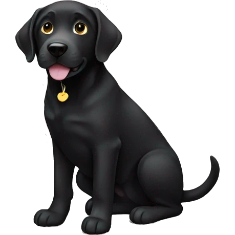 black lab with white paws emoji