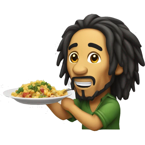 Bob Marley qui mangeait  emoji