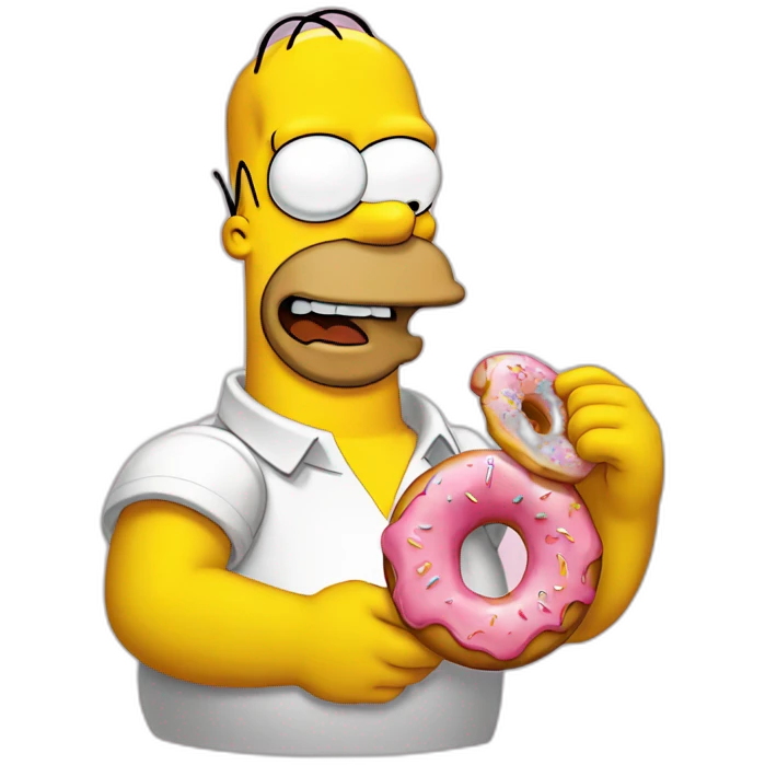 Homer simpson eating a donut emoji