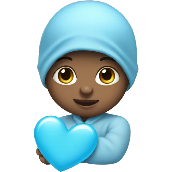 Baby blue heart  emoji