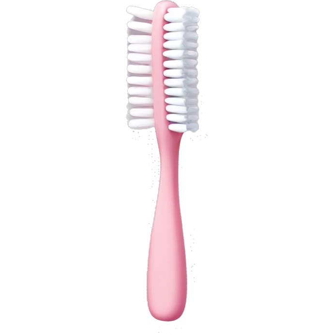 Pale pink adult toothbrush emoji