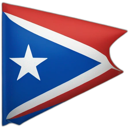 cuba triangular flag with star emoji