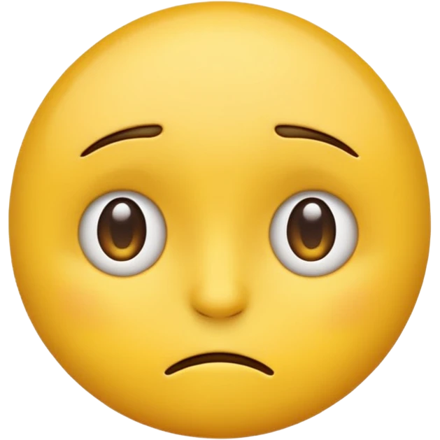 A normal yelow emoji doing a side eye  emoji