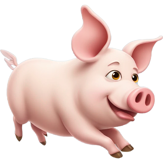 A pig flying emoji