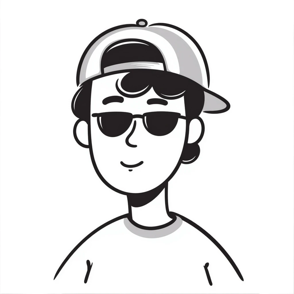 guy with mullet and baseball cap, wearing polarized Pit Viper glasses emoji