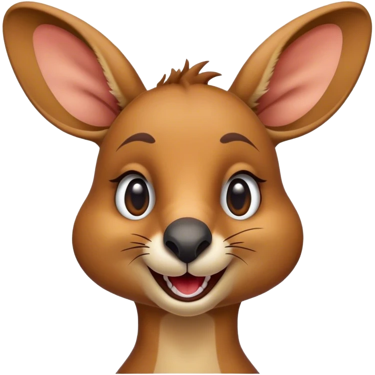 Cinematic Realistic Comical Kangaroo Portrait Emoji, Head tilted dramatically with an exaggeratedly amused expression, featuring a striking, richly textured tawny coat with bold natural markings and wide, expressive eyes full of playful disbelief, rendered with lifelike precision and dynamic natural light, high shine, dramatic yet playful, styled with an air of cheeky outback mischief, soft glowing outline, capturing the essence of a spirited and over‐the‐top kangaroo that looks ready to bound its way into viral fame! emoji