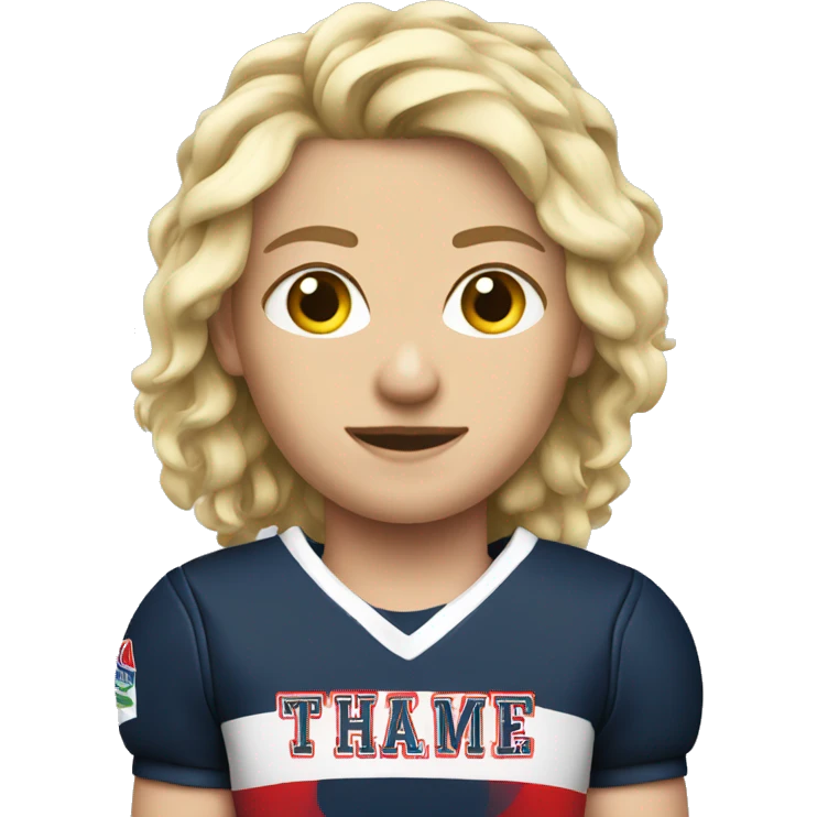 Fast fit rugby player blonde  emoji
