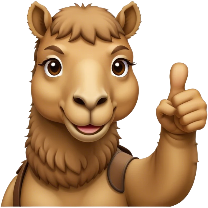 camel with thumbs up emoji