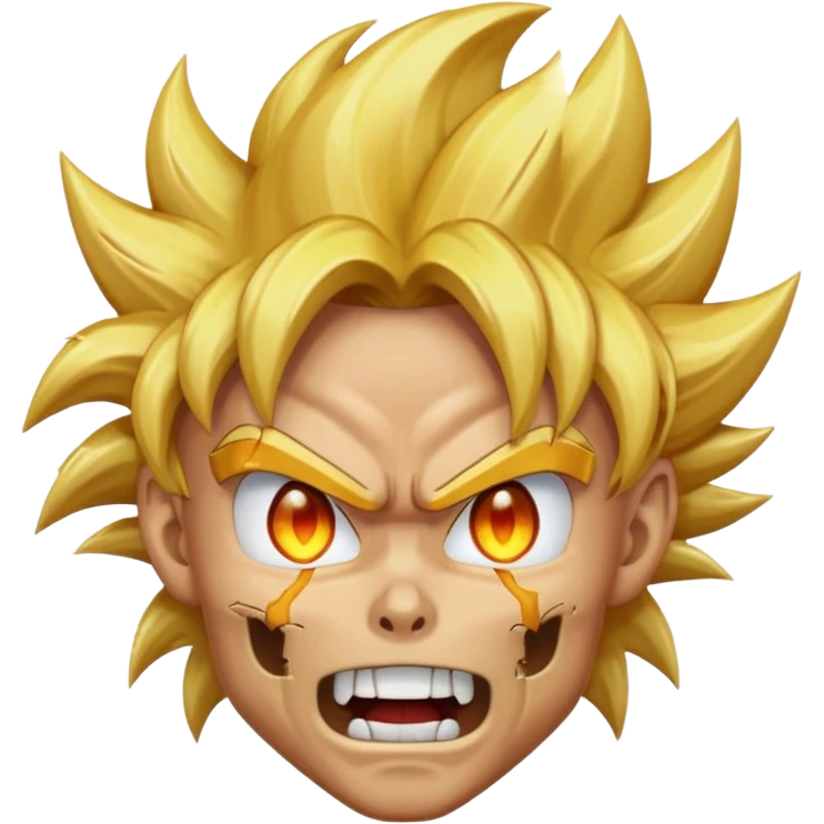 A super Saiyan Goku skull head emoji emoji