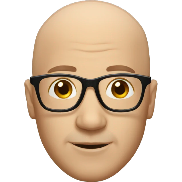 bald man glasses emoji