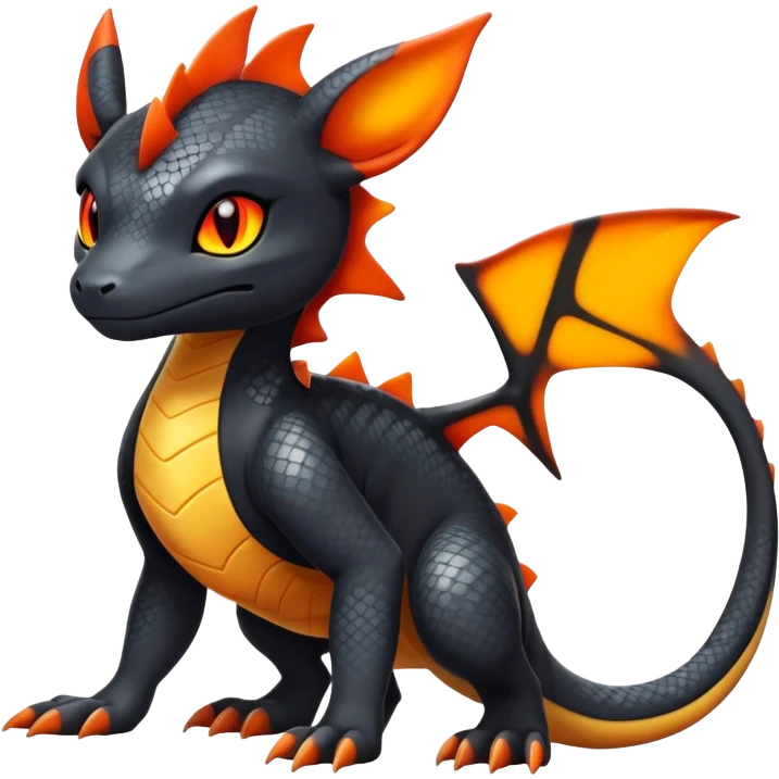 Salandit-Umbreon-Charmeleon-Fakémon-hybrid-creature (full body)  emoji