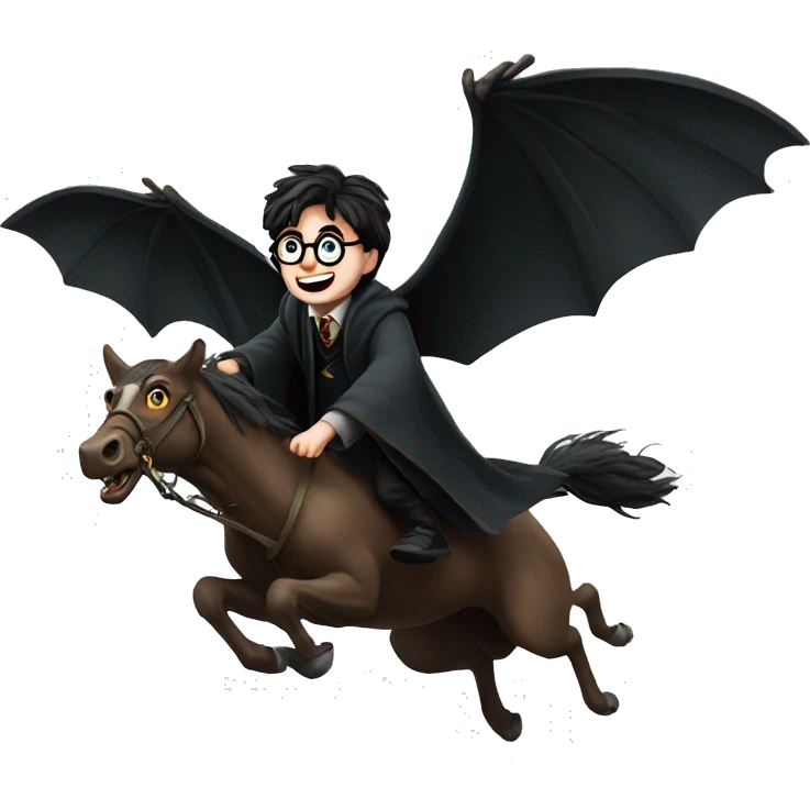 Harry Potter Flying on a brom emoji