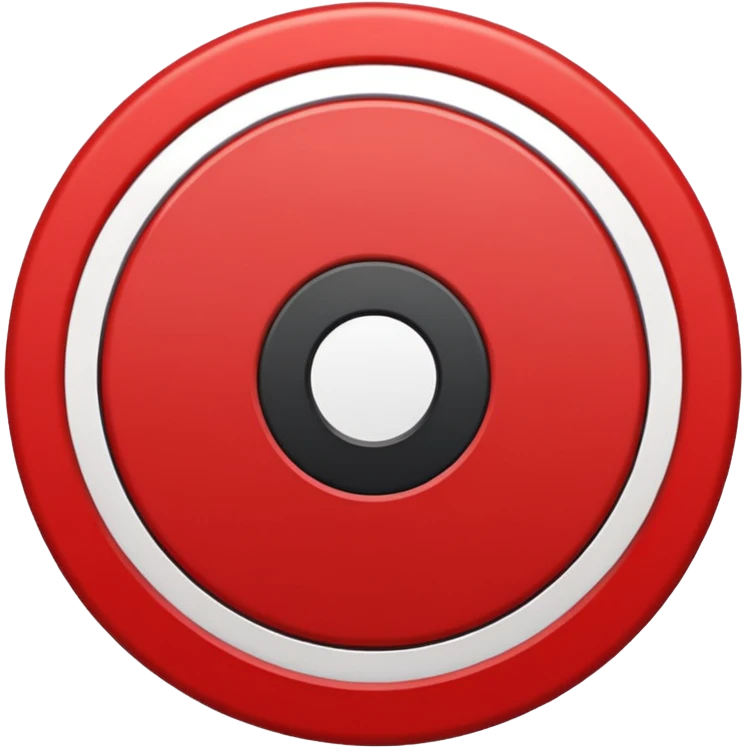 A black circle surrounded by a white circle surrounded by a red circle like a target emoji
