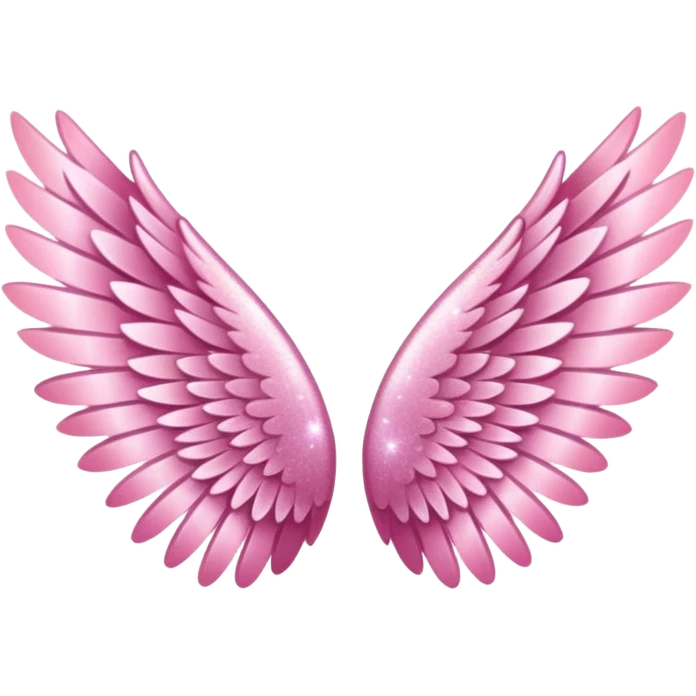 Sparkly little soft pink pony wings. Only left and right wings without pony. emoji