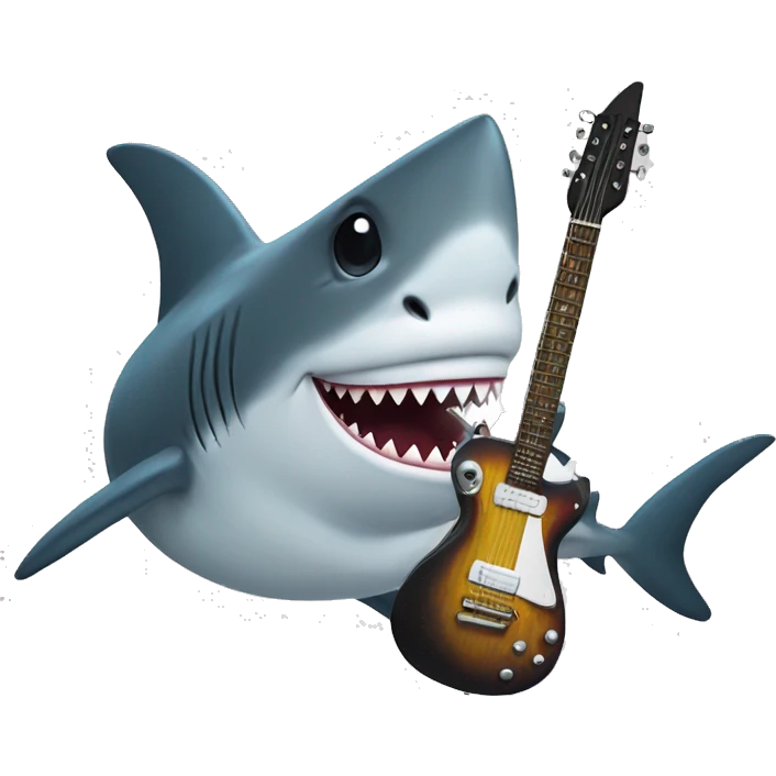 shark with a gitar emoji