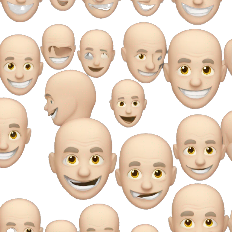 Bald joker emoji