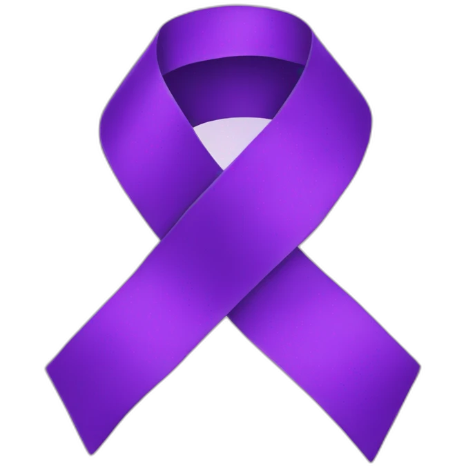 purple ribbon emoji
