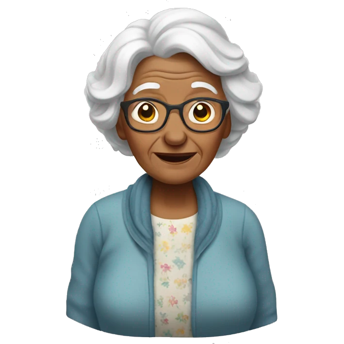 grandma's melting like snow emoji