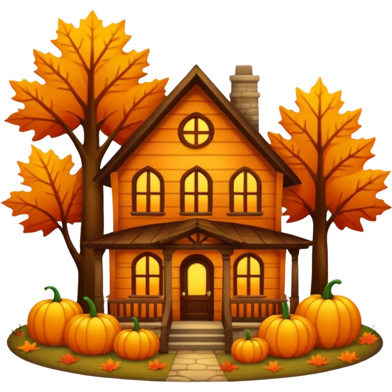 Cozy autumn home emoji