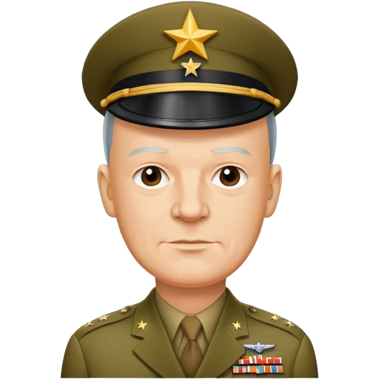 General Eisenhower in military uniform with five stars, World War II era emoji