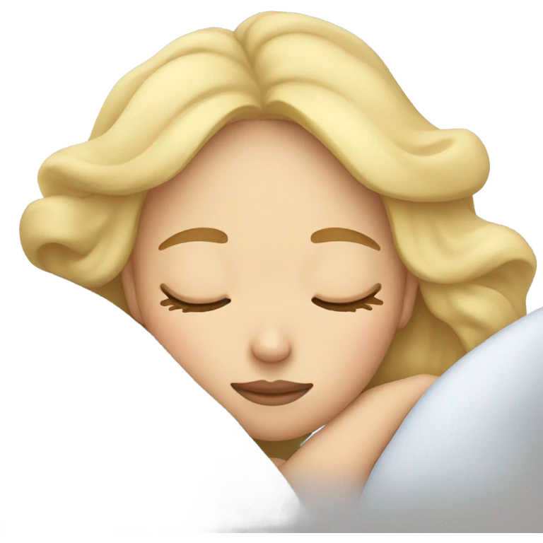 Blonde girl sleep emoji