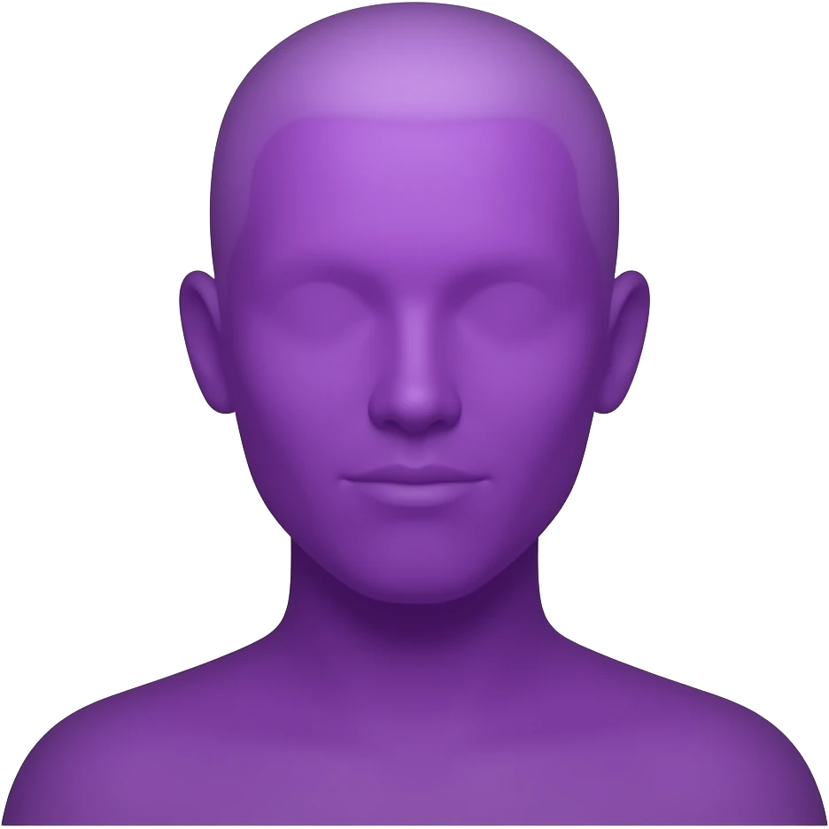 Purple  human silhouette emoji