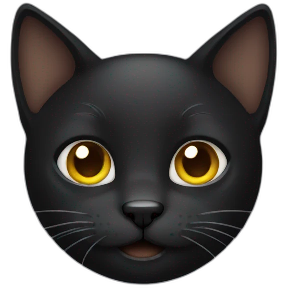 Dark cat emoji