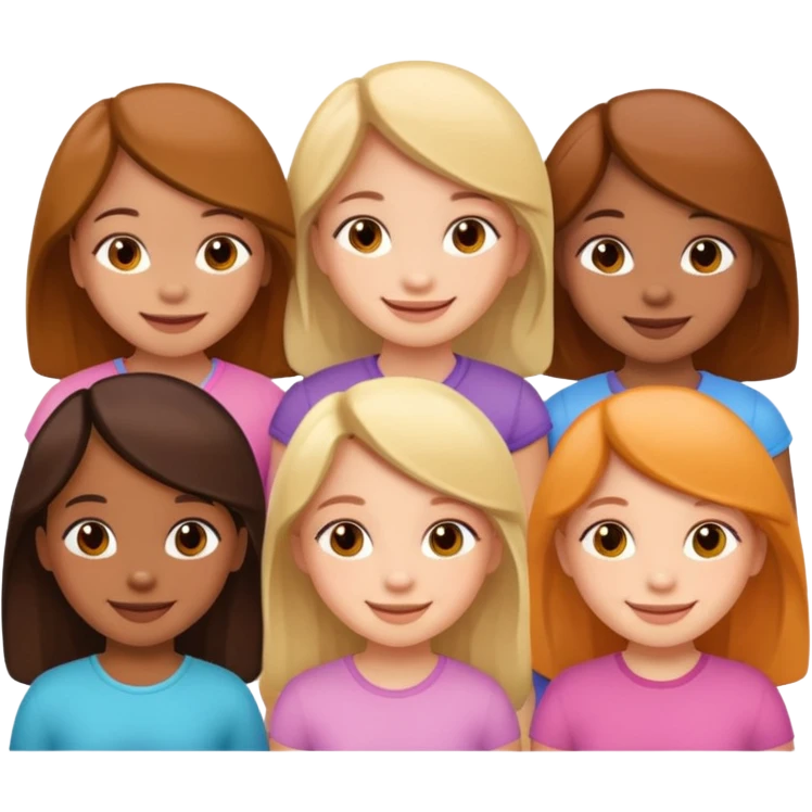 five little girls emoji